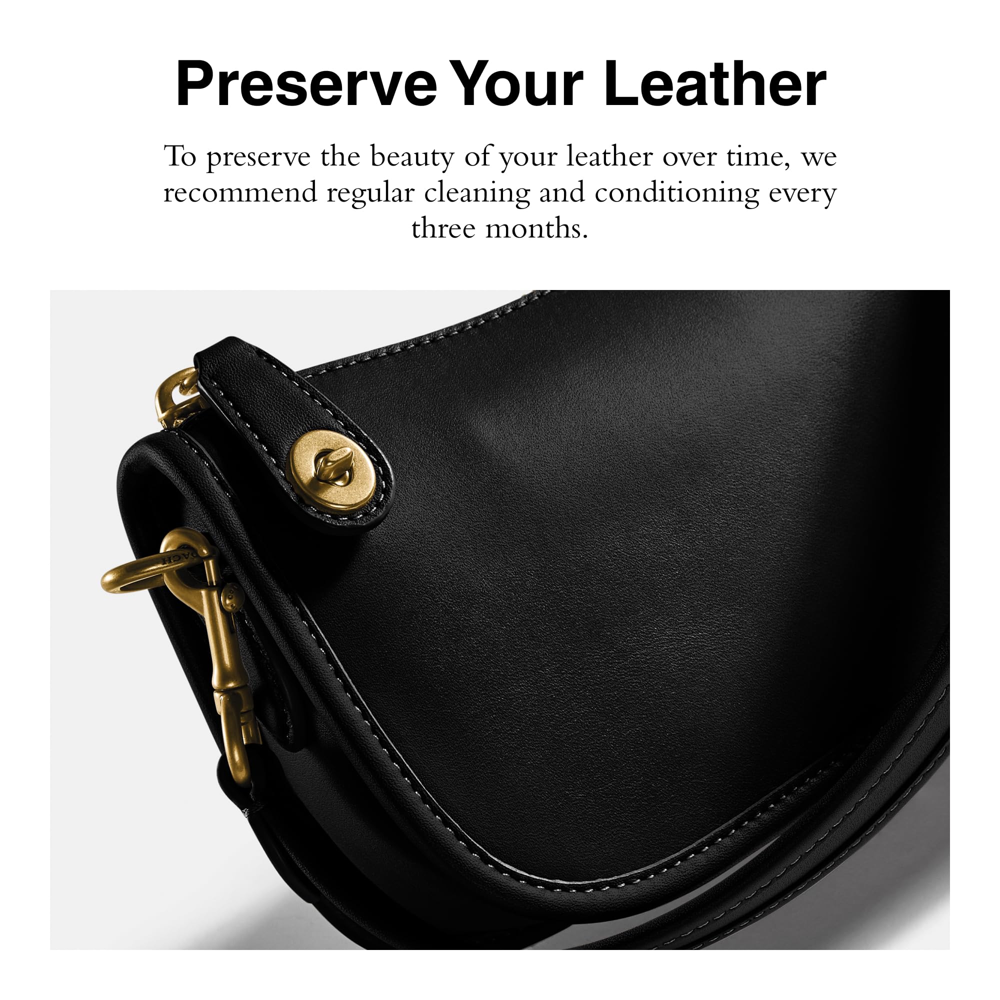 COACH product held in hand for scale showing compact size and travel-friendly benefit