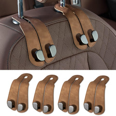 CoBak front view of four brown hooks showing premium finish and compact storage benefit