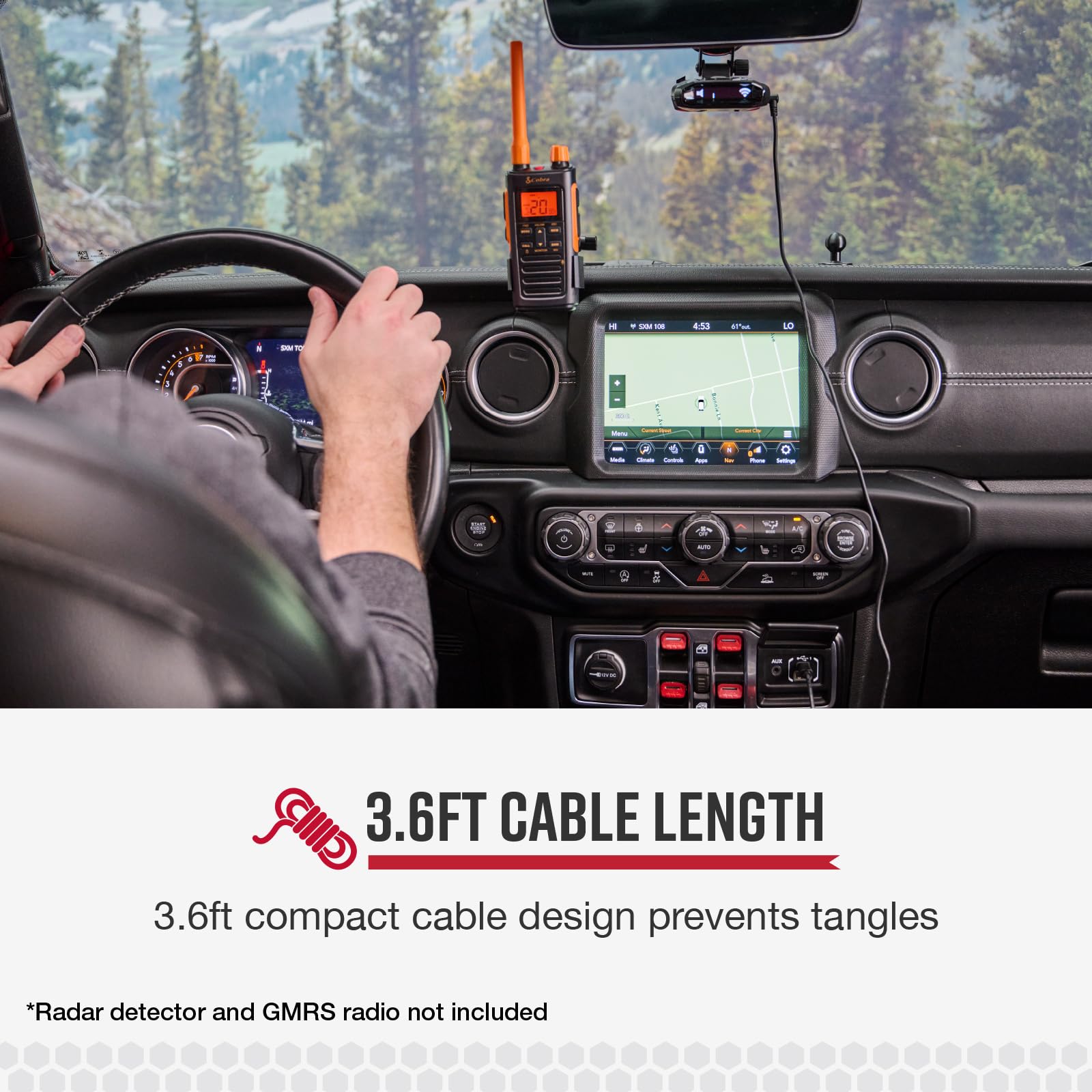 COBRA cable routed behind trim demonstrating discreet installation