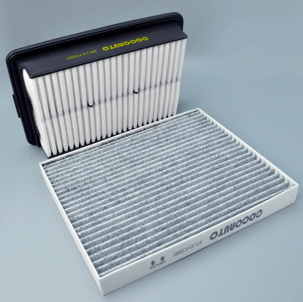 COCOAUTO engine air filter installed under hood protecting intake components