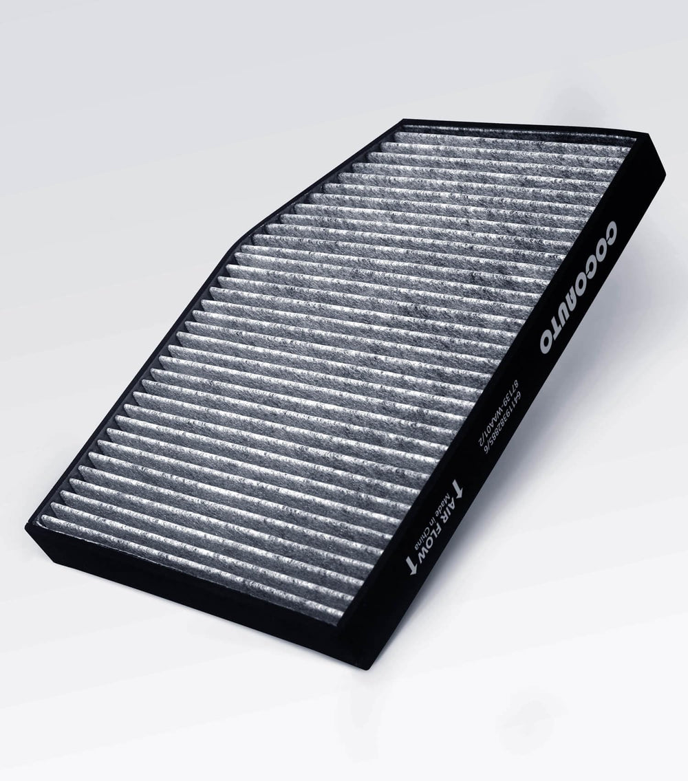 COCOAUTO filter with tools and glovebox illustrating easy 10-minute install