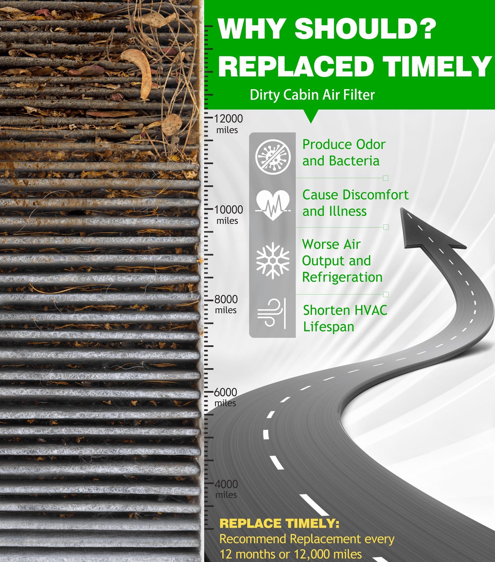 COCOAUTO engine and cabin filters side by side showing correct scale and convenience