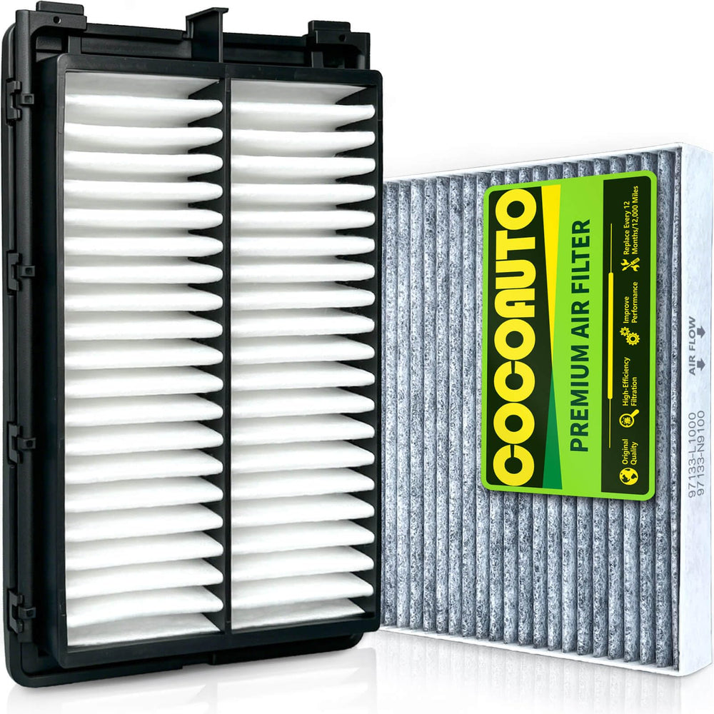 COCOAUTO front packaging showing engine and cabin filter kit for quick maintenance