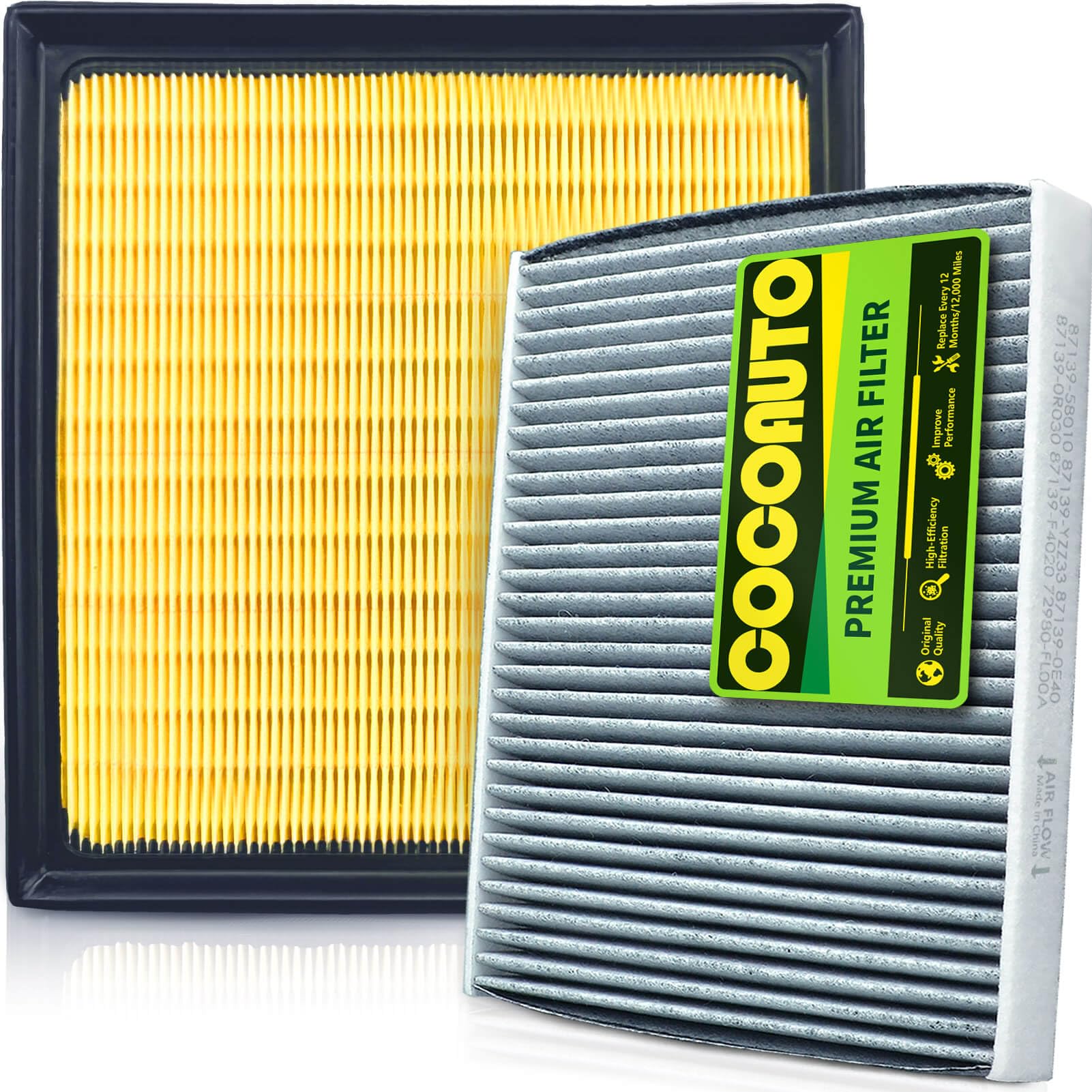 COCOAUTO front packaging for Outback kit showing included filters and benefits