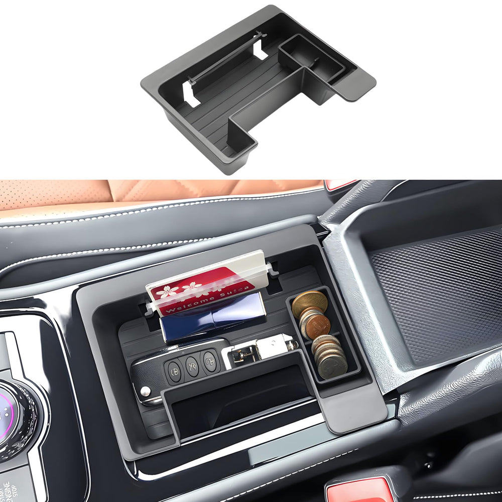 Coleya front console overview showing clean organized storage and improved access