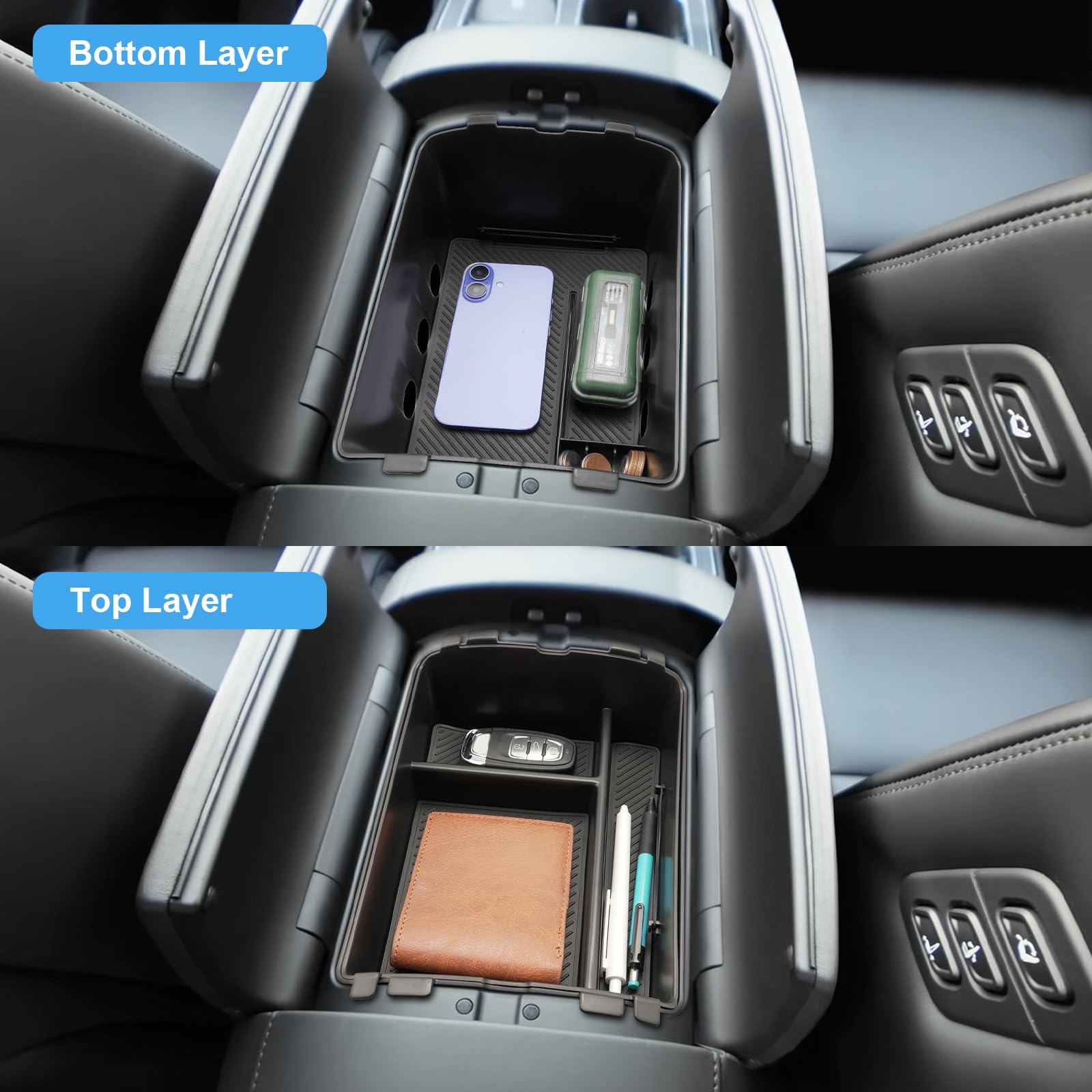 Coleya holding phone and keys for easy-access convenience