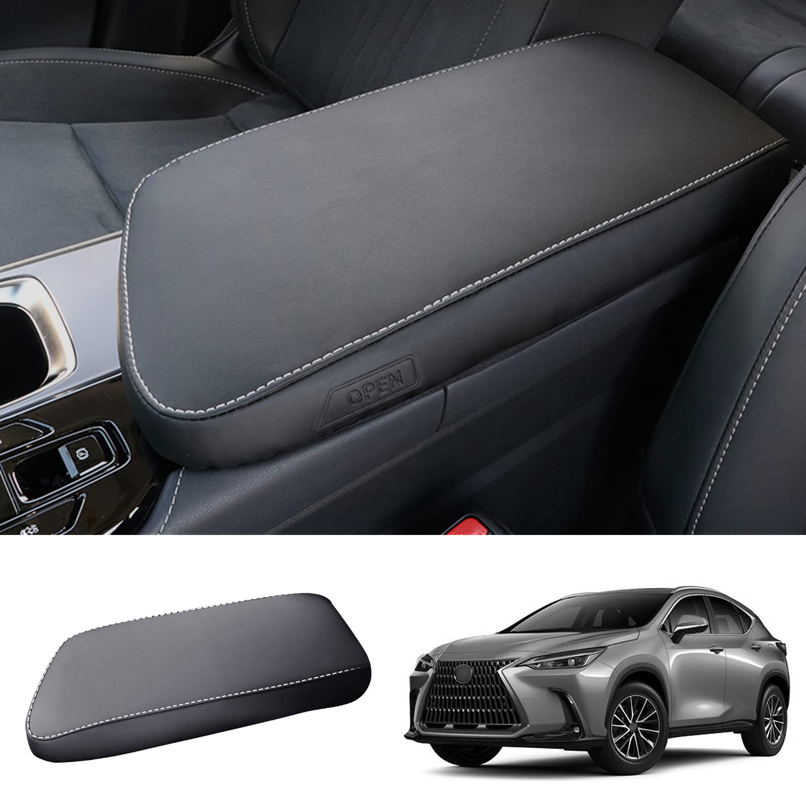 Coleya front view of console cover showing precise Lexus NX fit and protection