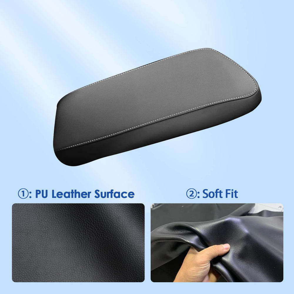 Coleya padded leather texture close-up for comfy elbow support