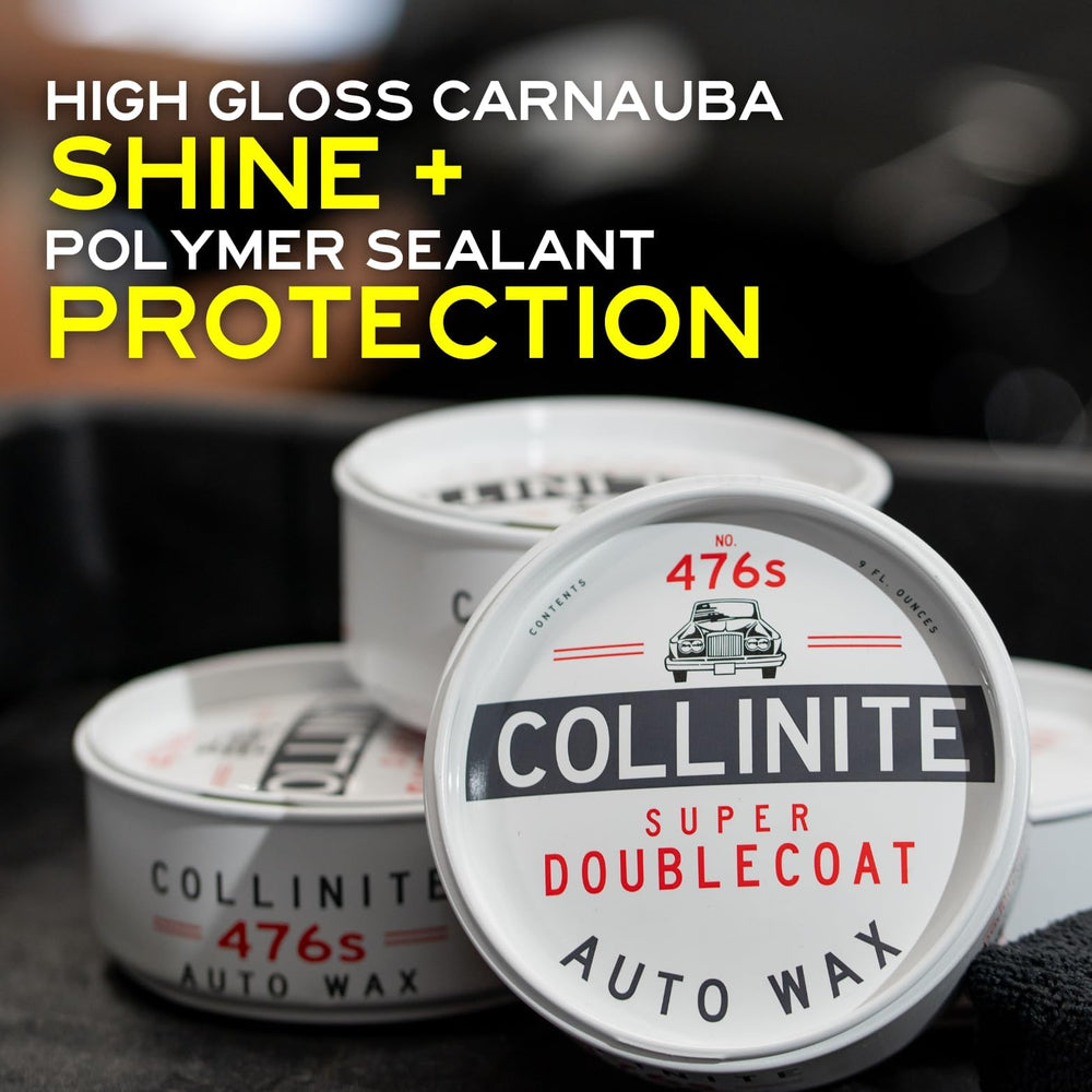 COLLINITE 476 next to a tape measure showing 9 fl oz size, convenient quantity