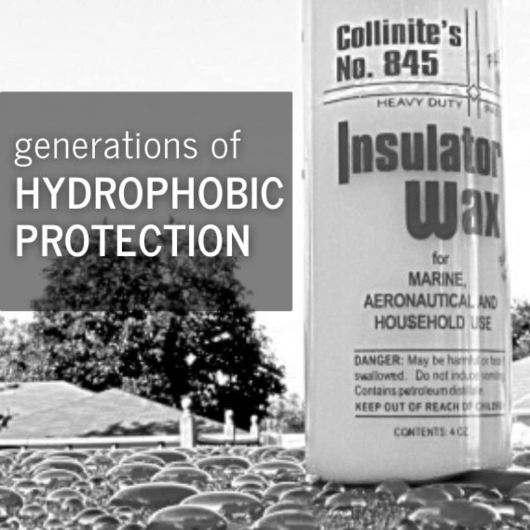 COLLINITE water beading on paint demonstrating improved repellency