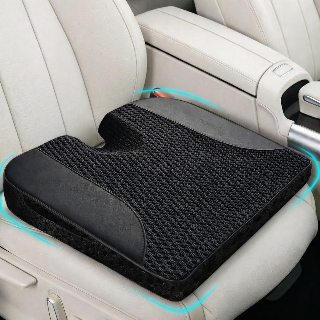 ComfiLumba front view wedge cushion showing full coverage and improved comfort