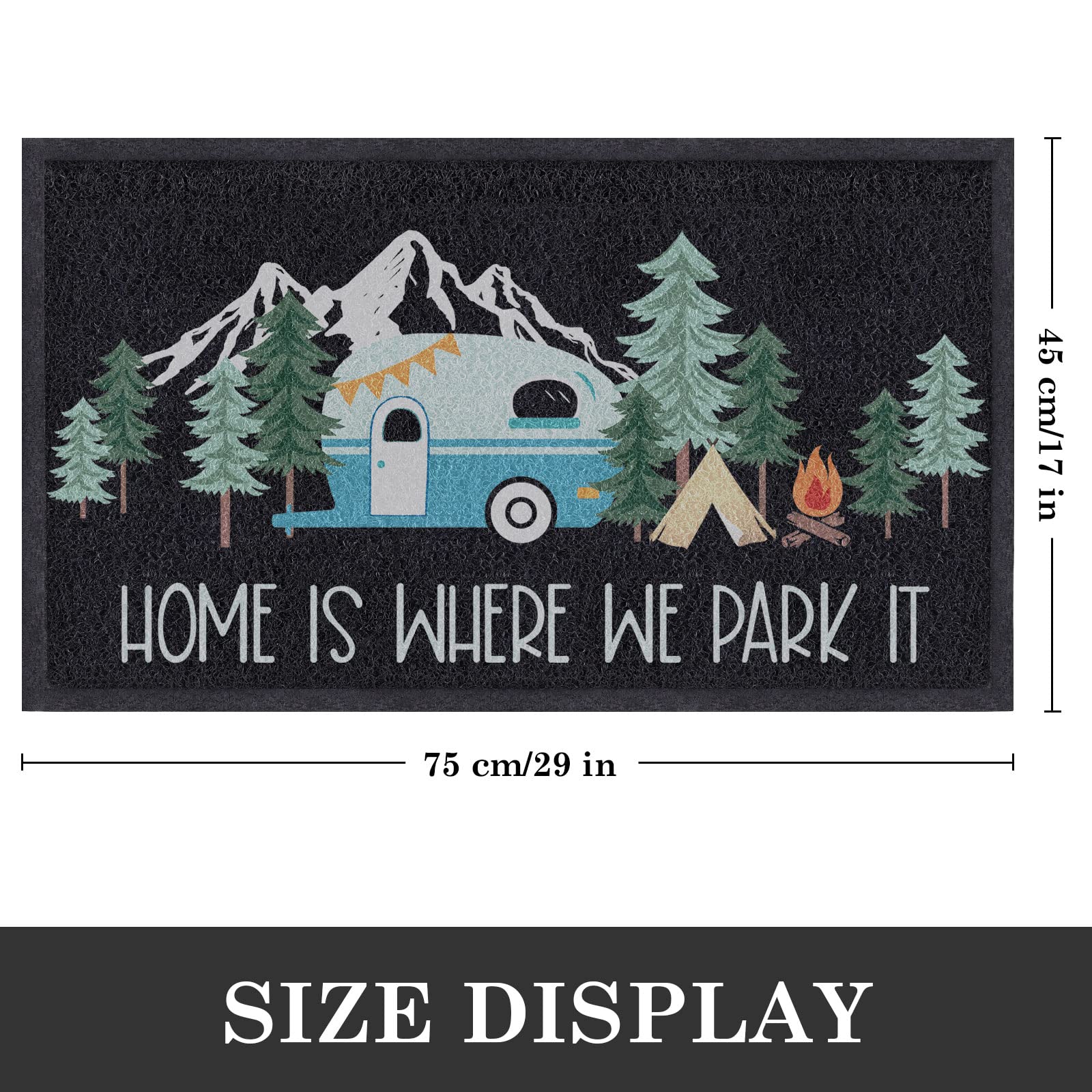 comfoyar close-up of RV trees mountains tent pattern benefit: decorative curb appeal