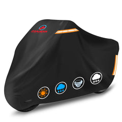 M COMNOVA OUTDOORS front view of folded cover showing label and compact storage benefit