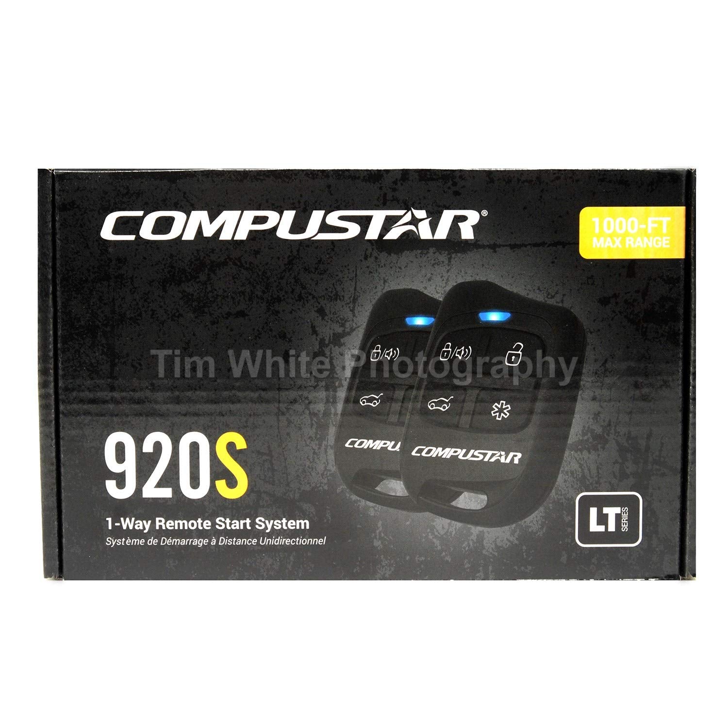 Compustar CS920-S remotes used near parked car, demonstrating convenience at distance