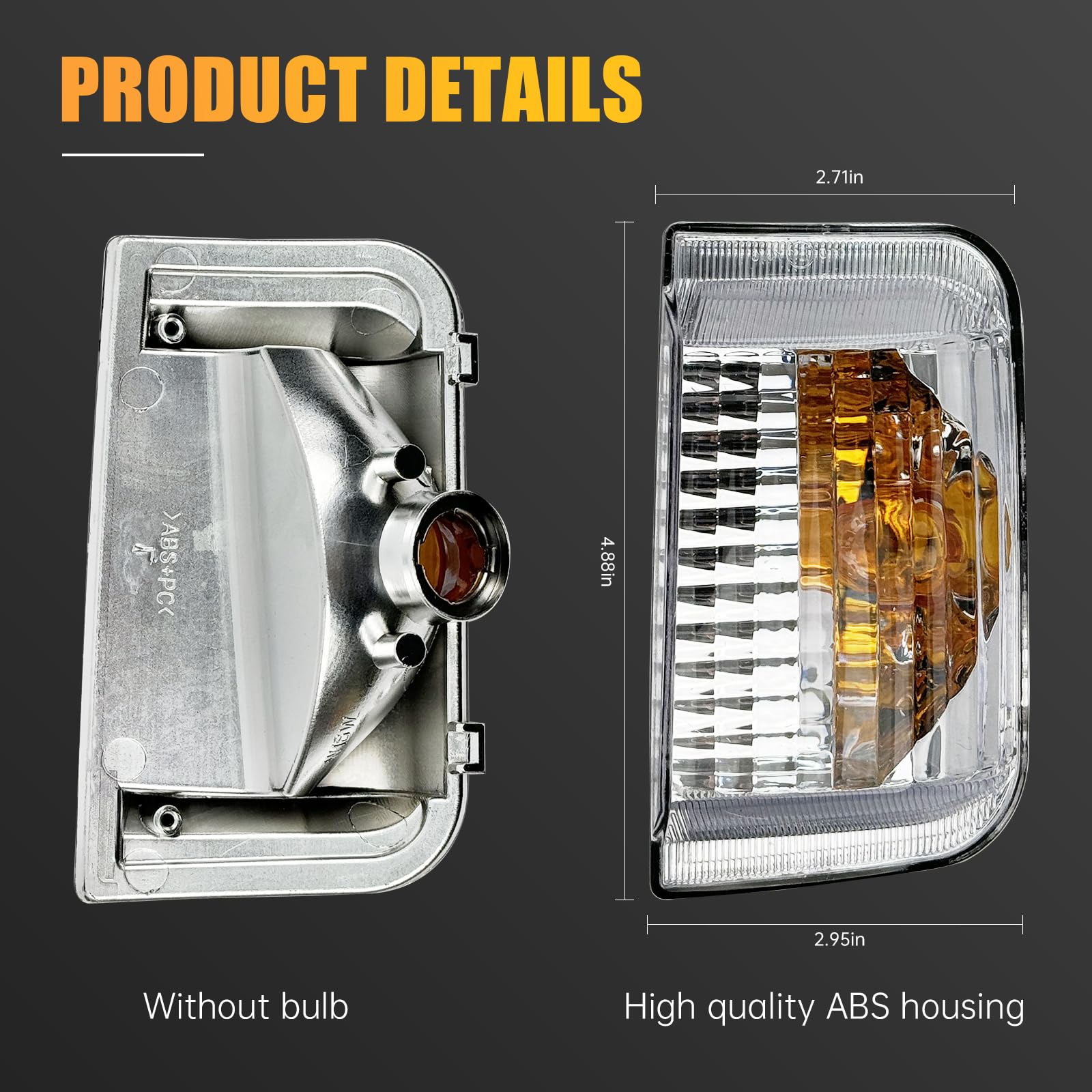 Convitex lens close-up highlighting clear ABS texture and durability