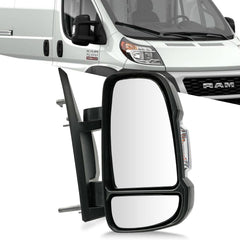 Convitex passenger mirror front view showing full replacement and improved visibility