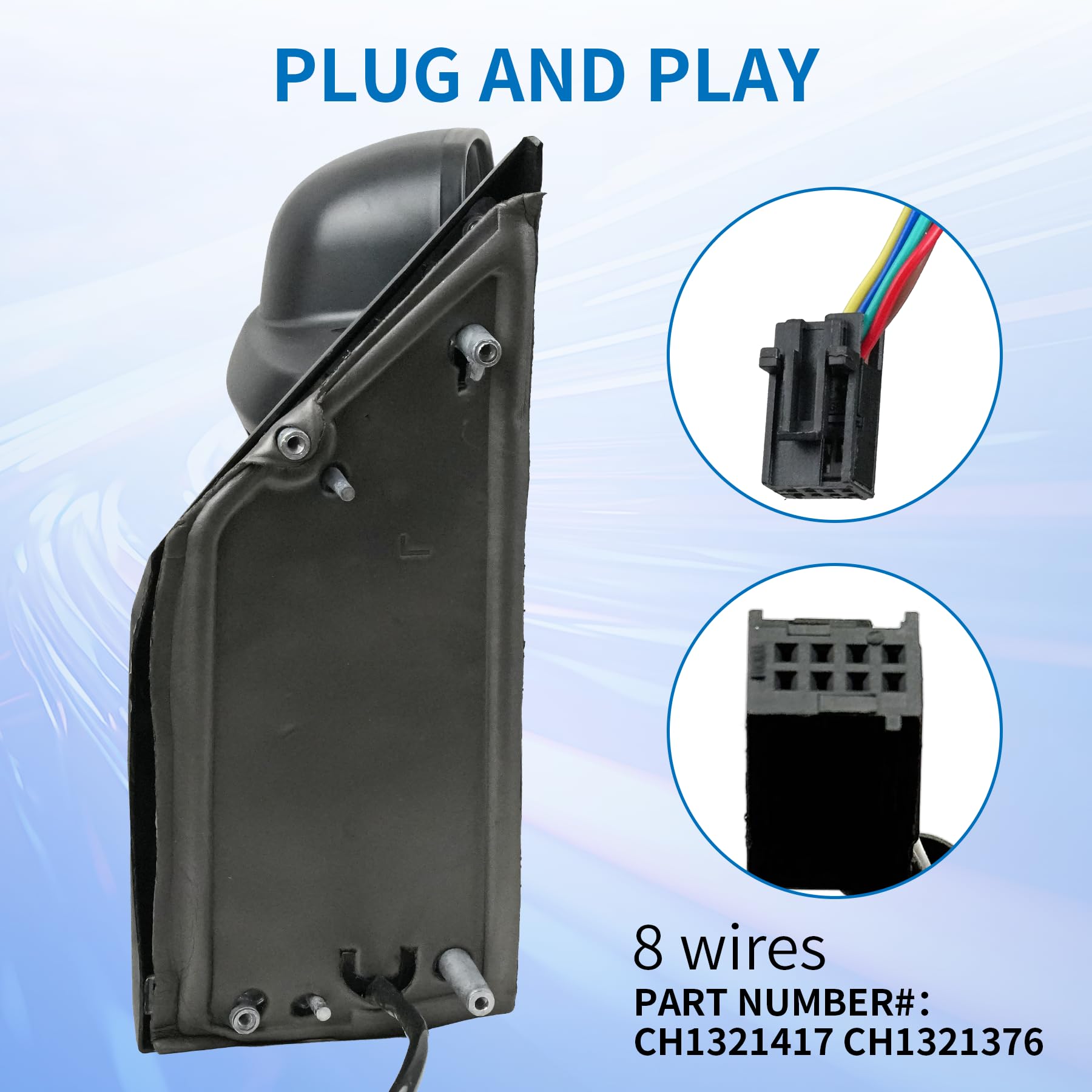 Convitex 8-pin wiring connector image showing direct plug-and-play convenience