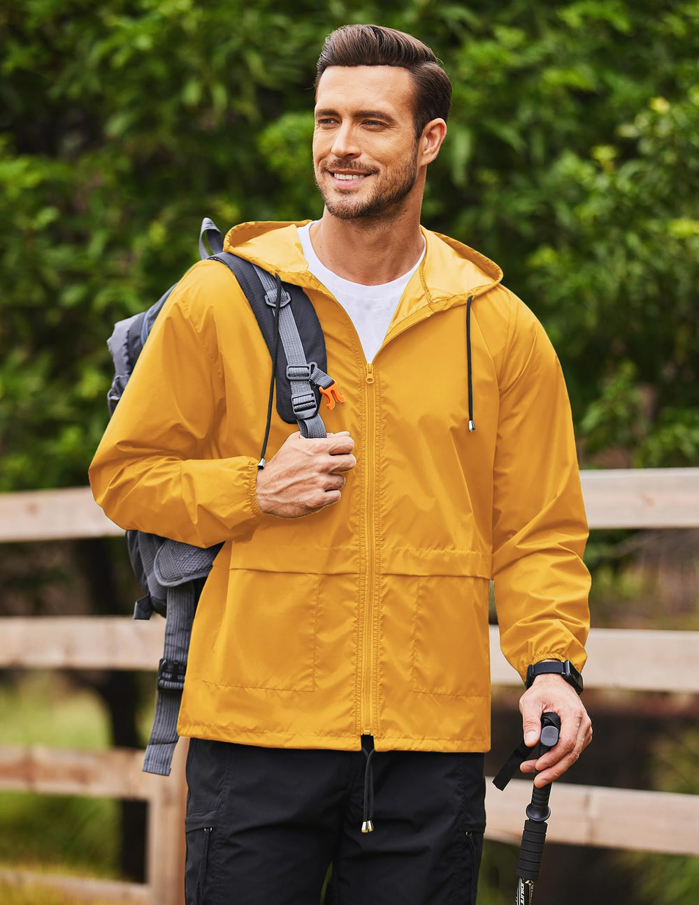 COOFANDY fabric closeup highlighting breathable waterproof texture for comfort