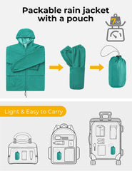 COOFANDY jacket folded in carry pouch for easy travel storage