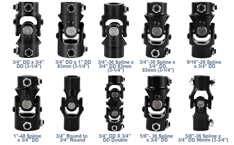 COOL STAR close-up of 0.75 inch DD end profile highlighting secure U-joint connection