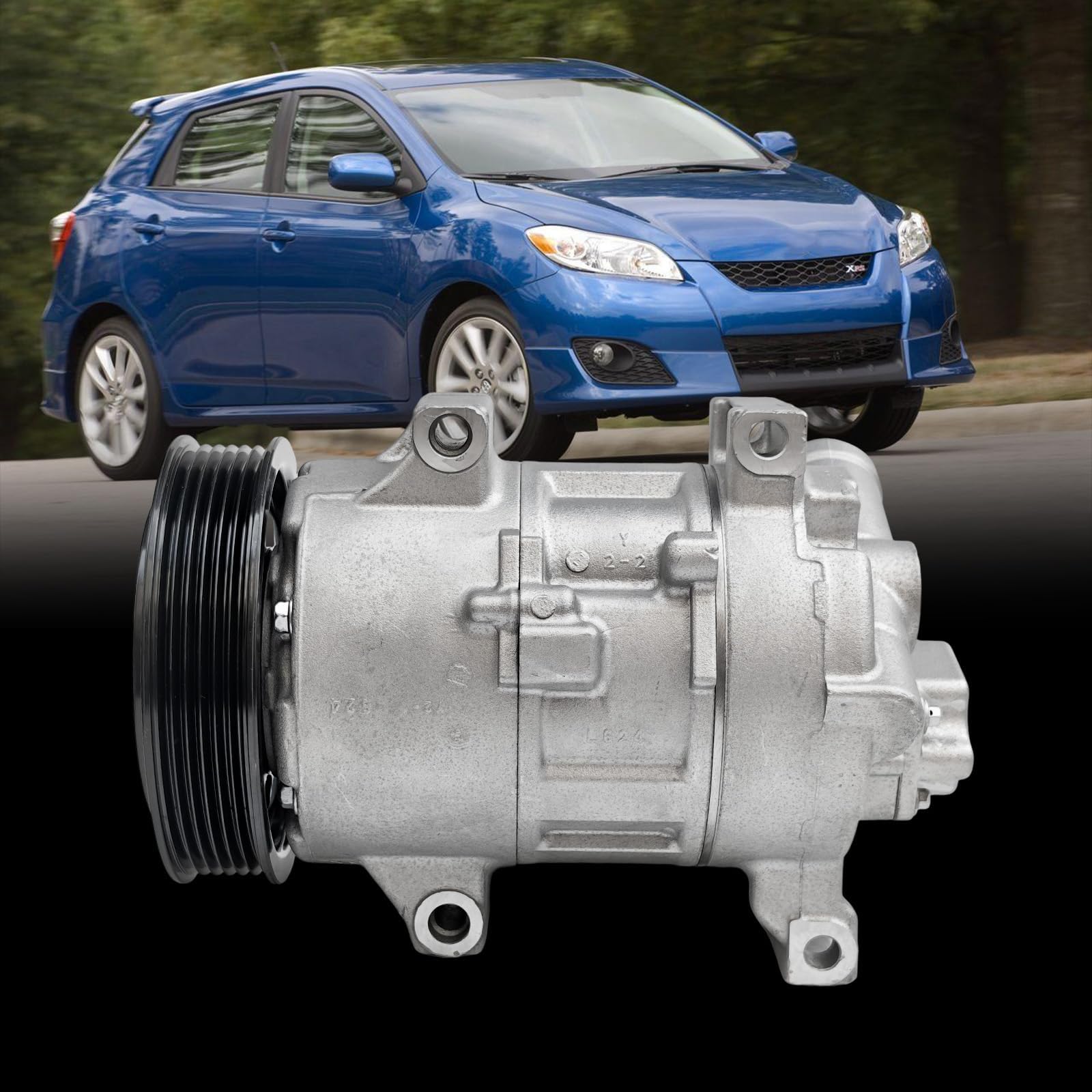 COOLIGO compressor packaging with included clutch showing ready-to-install convenience