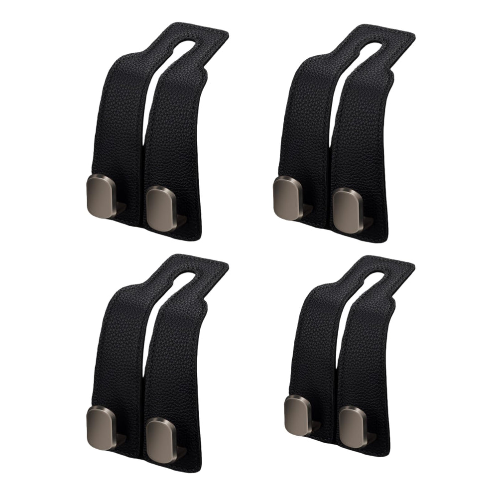 Coozyland black 4-pack hooks front view showing clean design and easy install benefit