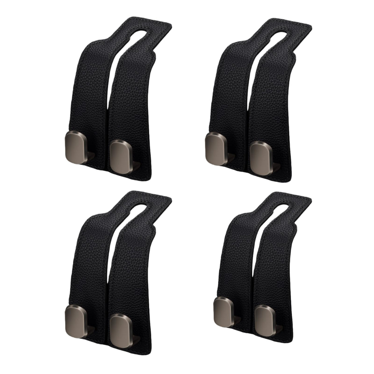 Coozyland black 4-pack hooks front view showing clean design and easy install benefit