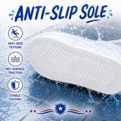 Cotkkstt overshoes on sneakers walking through a puddle for dryness