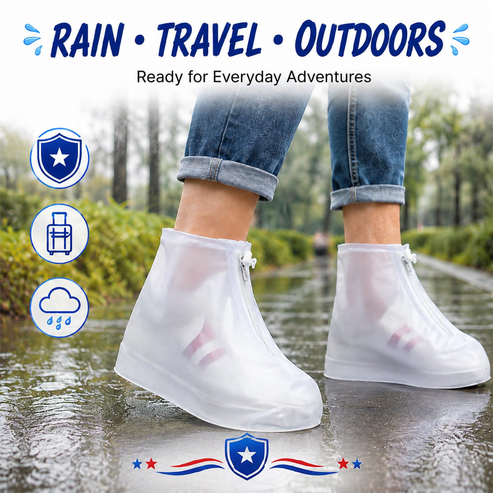 Cotkkstt a pair over dress shoes showing transparent coverage