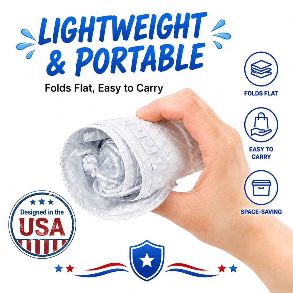 Cotkkstt hand holding overshoe to show size and flexible fit