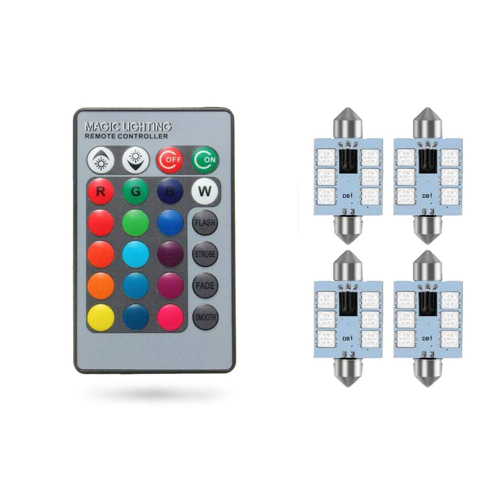 Cottonbell bulbs lighting car interior creating mood lighting and ambience