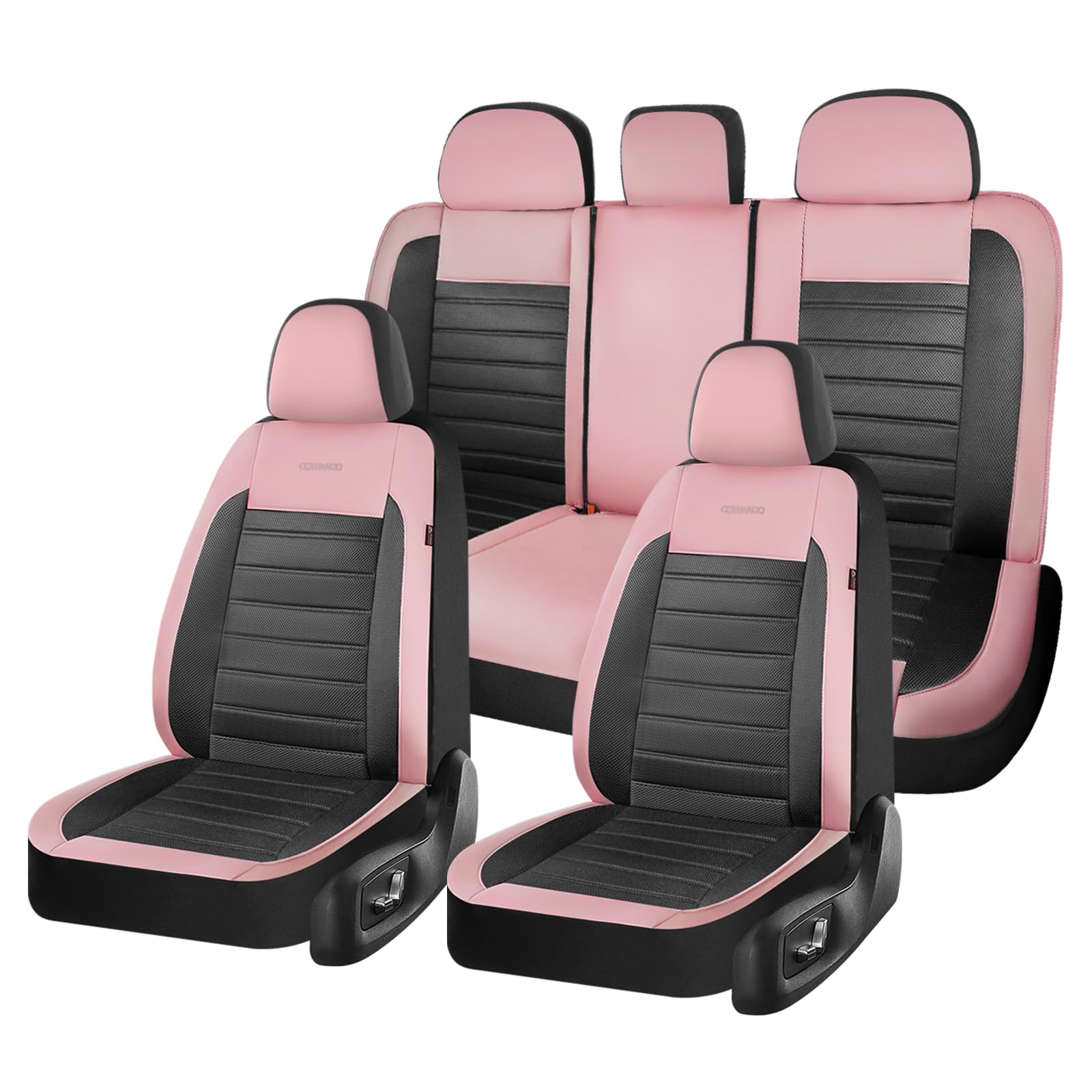 Coverado front seat full view shows stylish protection and easy maintenance