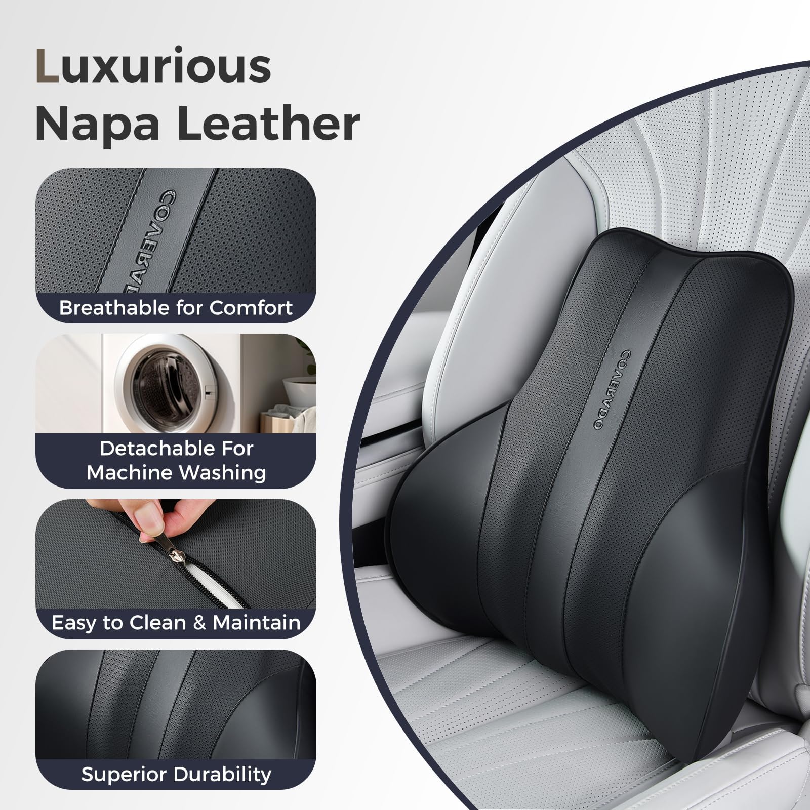 Coverado placed on an office chair offering daily desk support and better posture