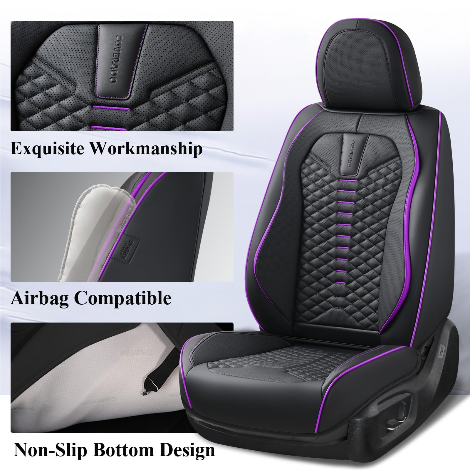 Coverado rear seats with extra pocket providing on-the-go storage