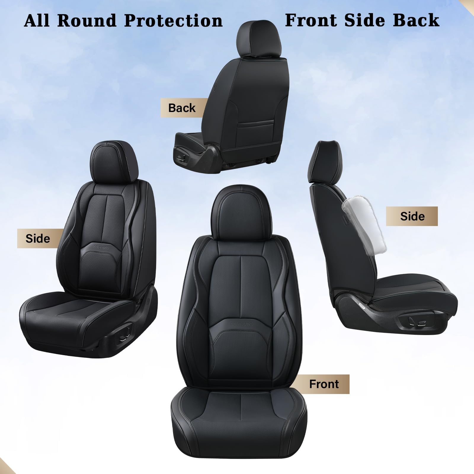 Coverado underside straps and fastenings for secure universal fit