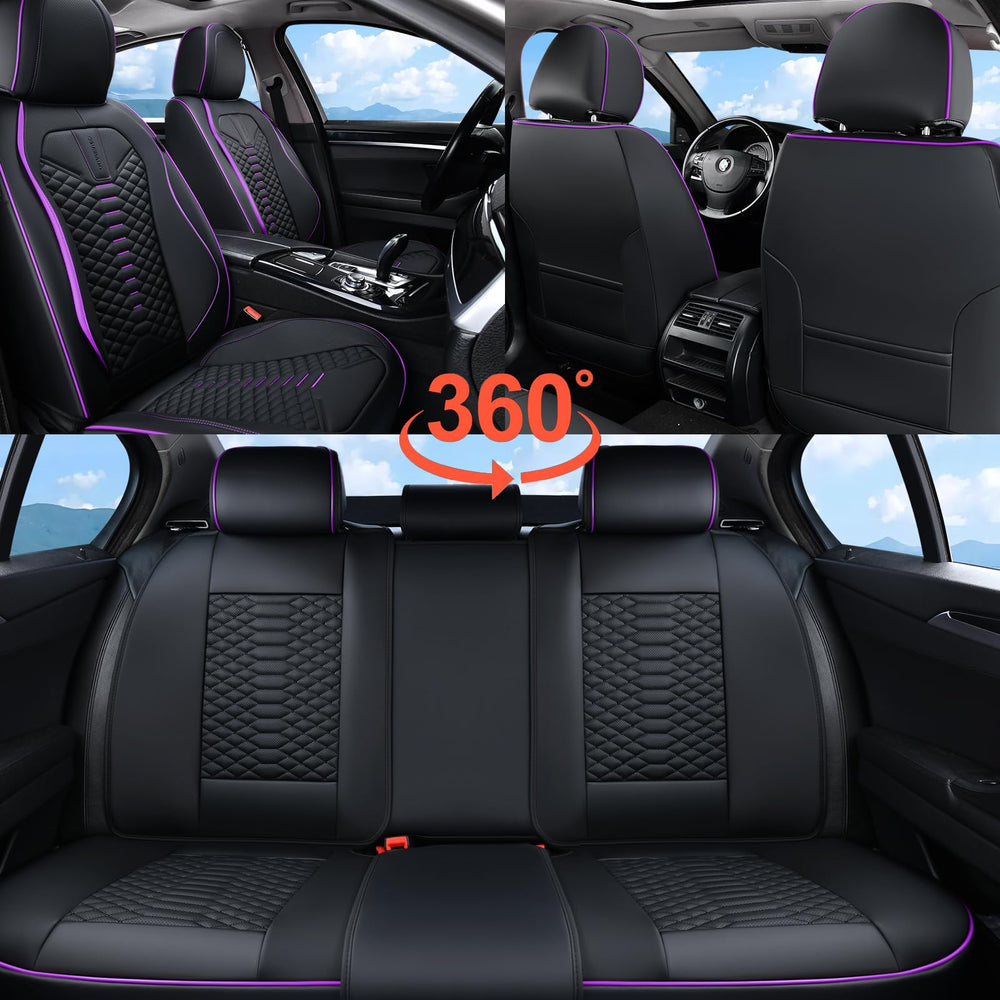Coverado seat cover showing seatbelt and airbag cutout for safety