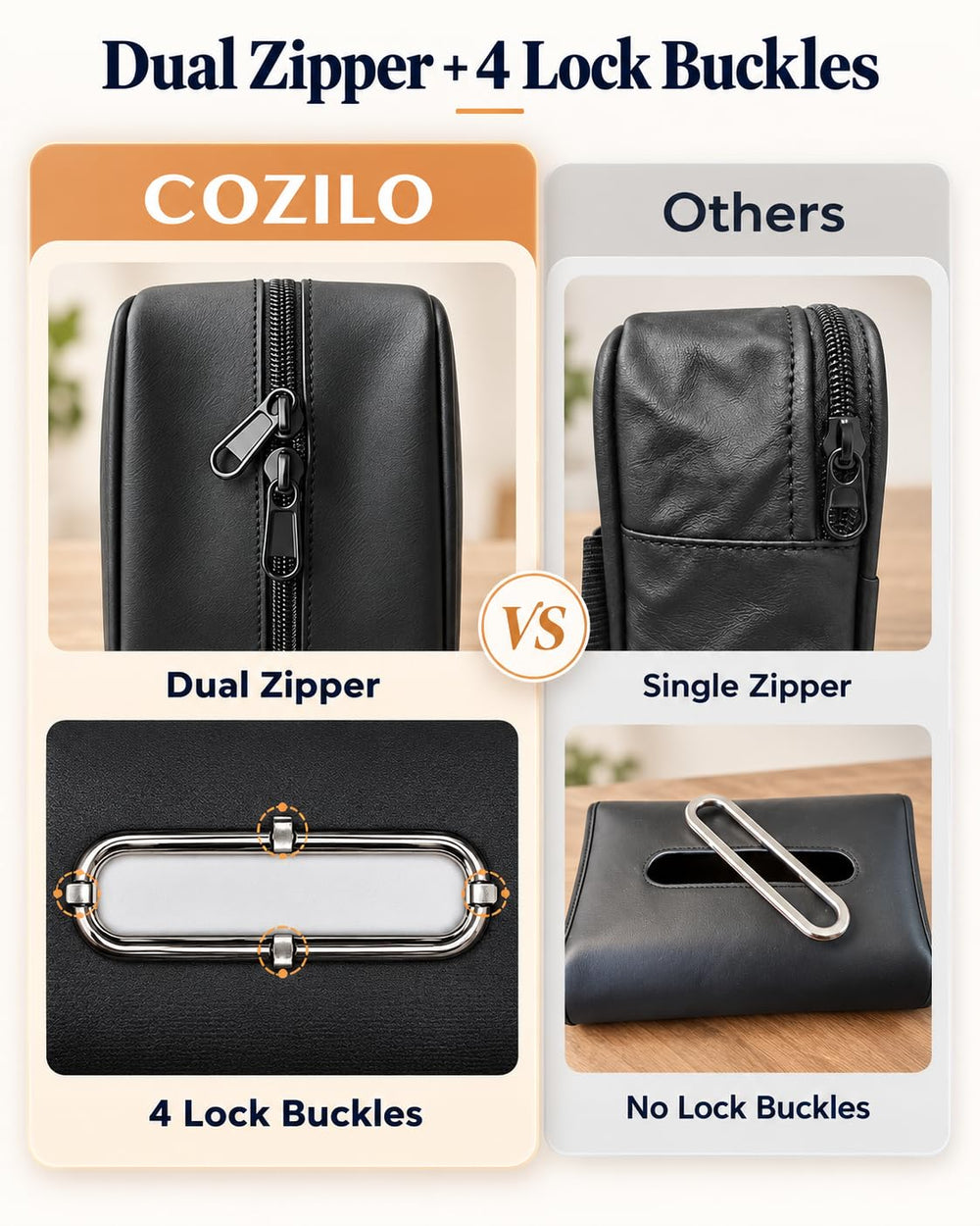 COZILO one-handed tissue pull demonstrating easy access