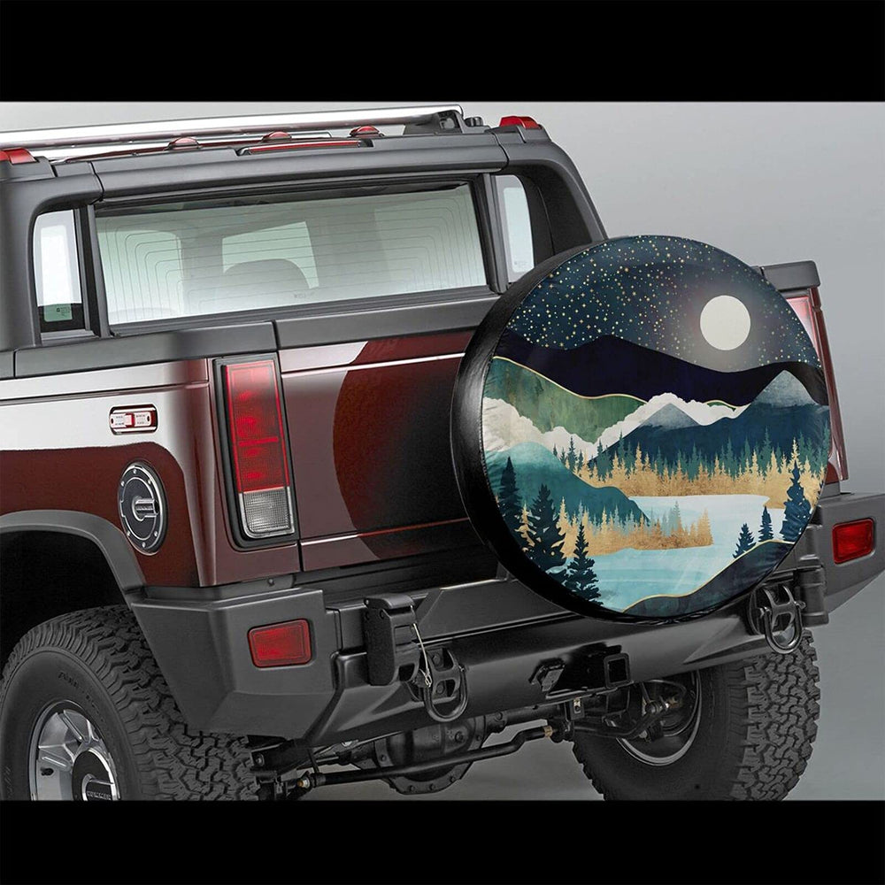 cozipink side profile showing snug elastic fit on spare wheel