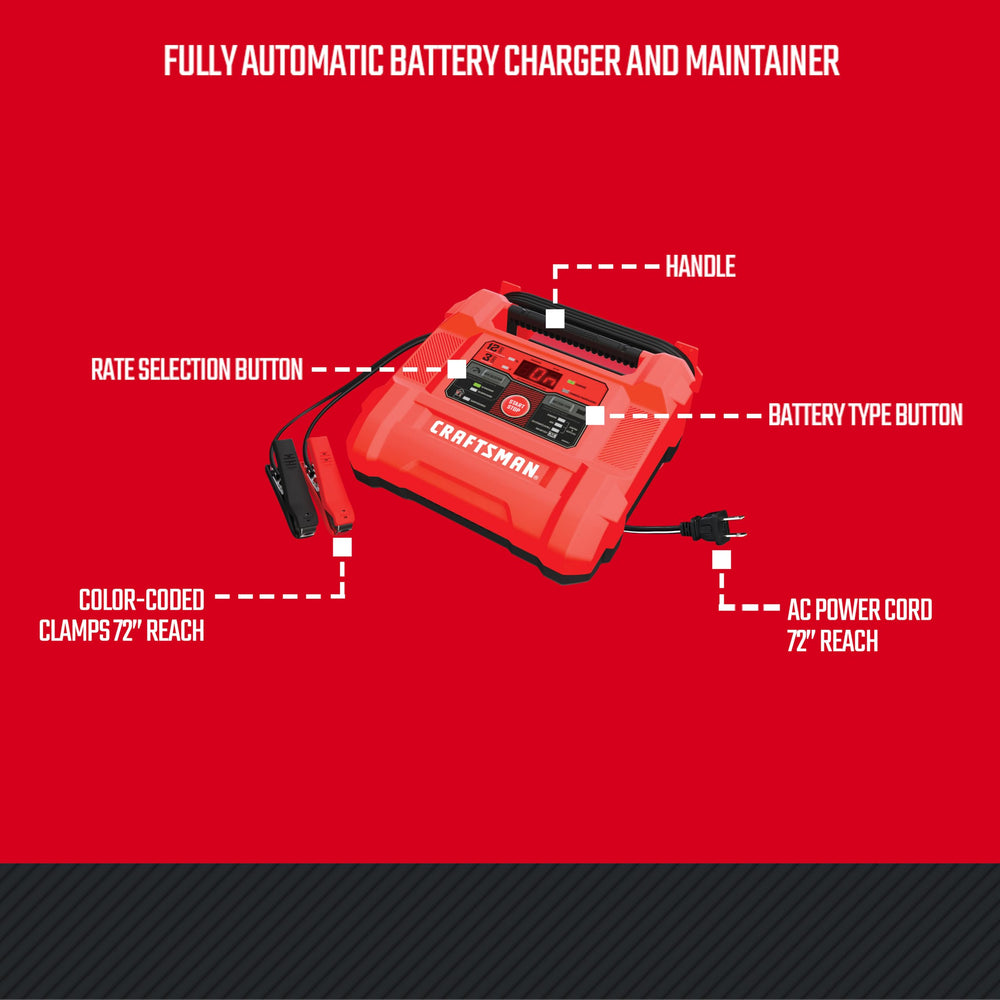 CRAFTSMAN unit label and specs close-up providing clear model and ratings benefit