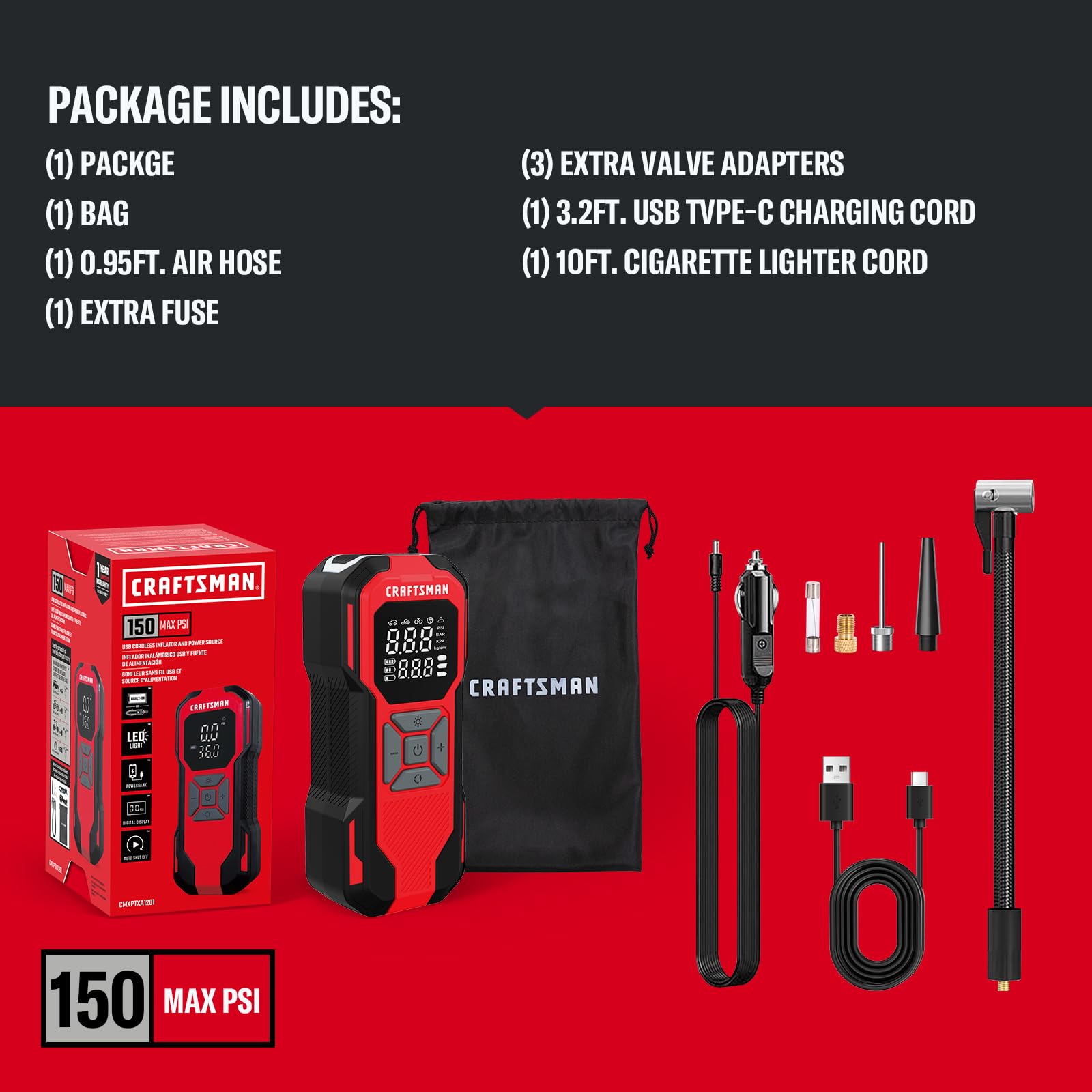 CRAFTSMAN next to a smartphone to show compact size and scale