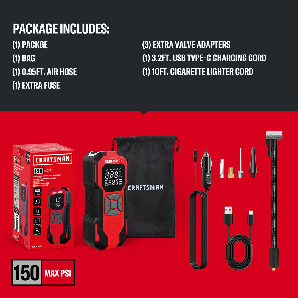 CRAFTSMAN next to a smartphone to show compact size and scale