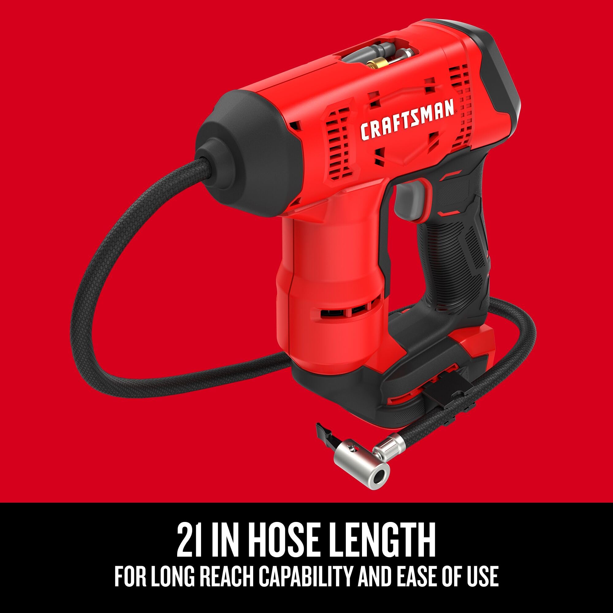 CRAFTSMAN onboard accessory storage holding nozzle and needle neatly