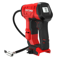 CRAFTSMAN front view of cordless inflator for easy portability