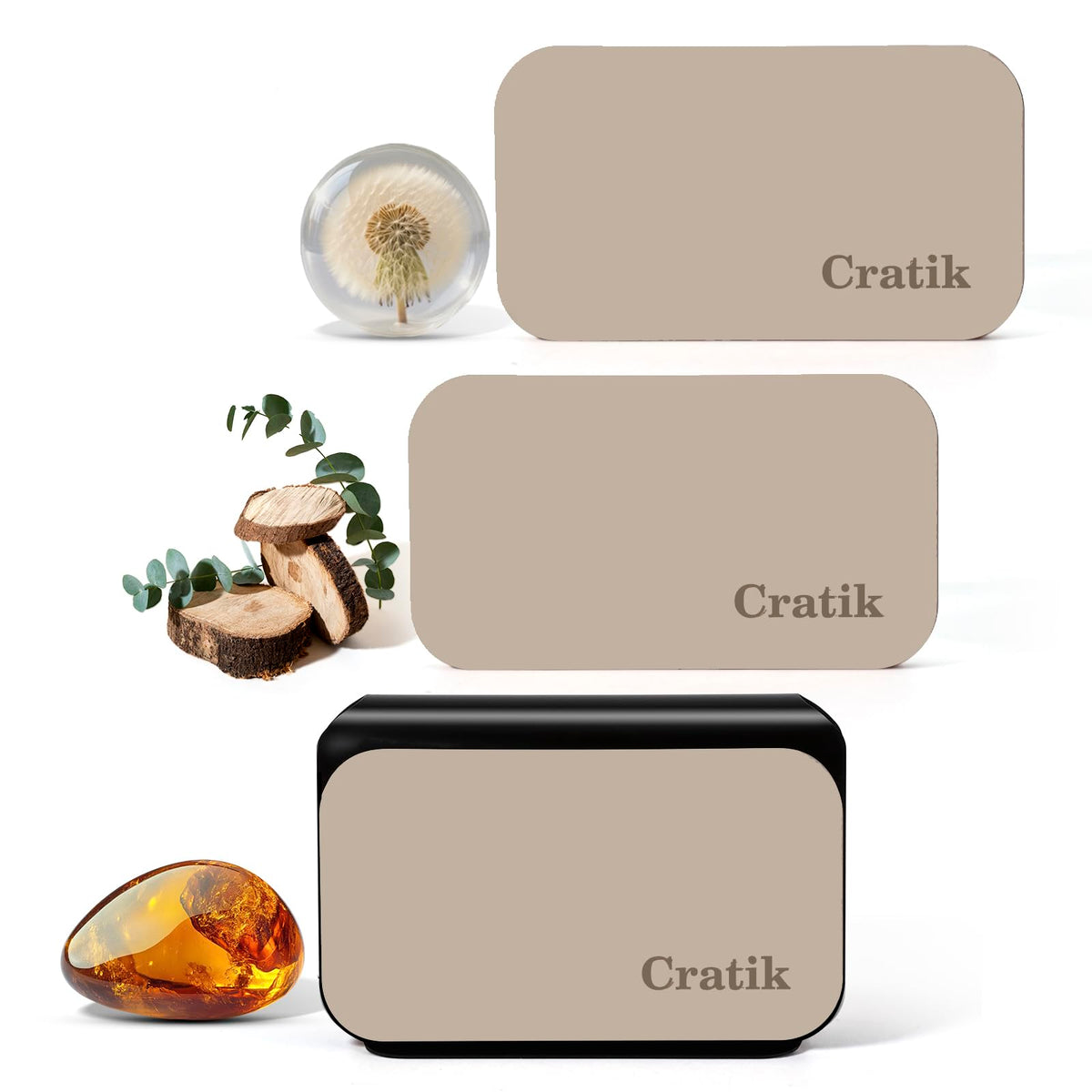 CRATIK front packaging with visor clip and three stones showing premium starter kit benefit