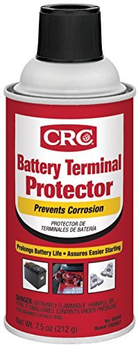 CRC battery terminal protector detail spray on terminal illustrating easy application and protection