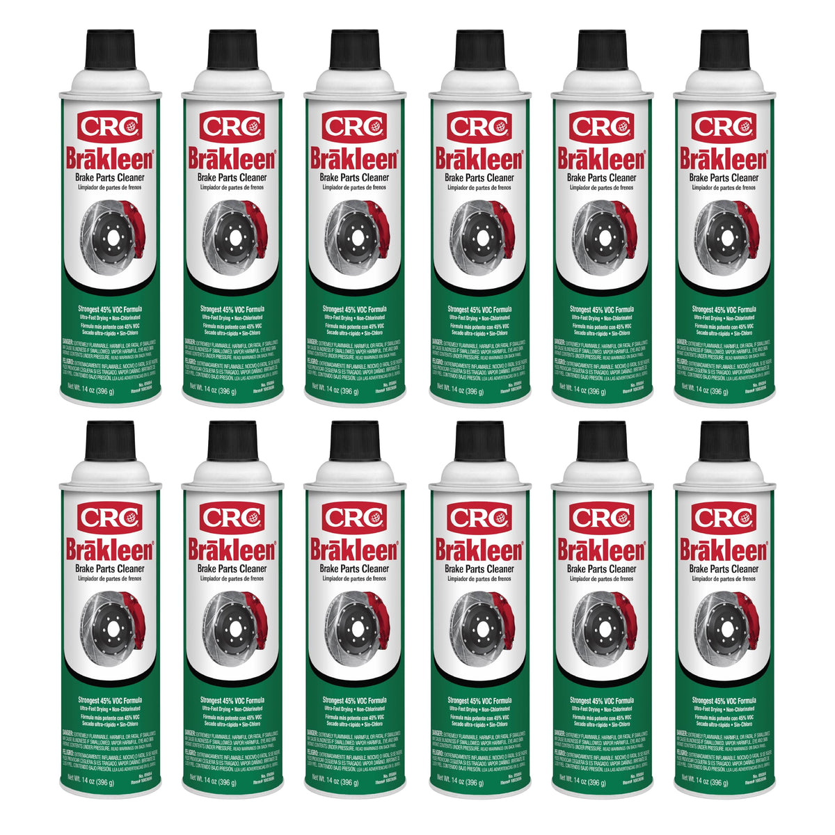 CRC Brakleen front packaging showing product and volume for reliable shop supply