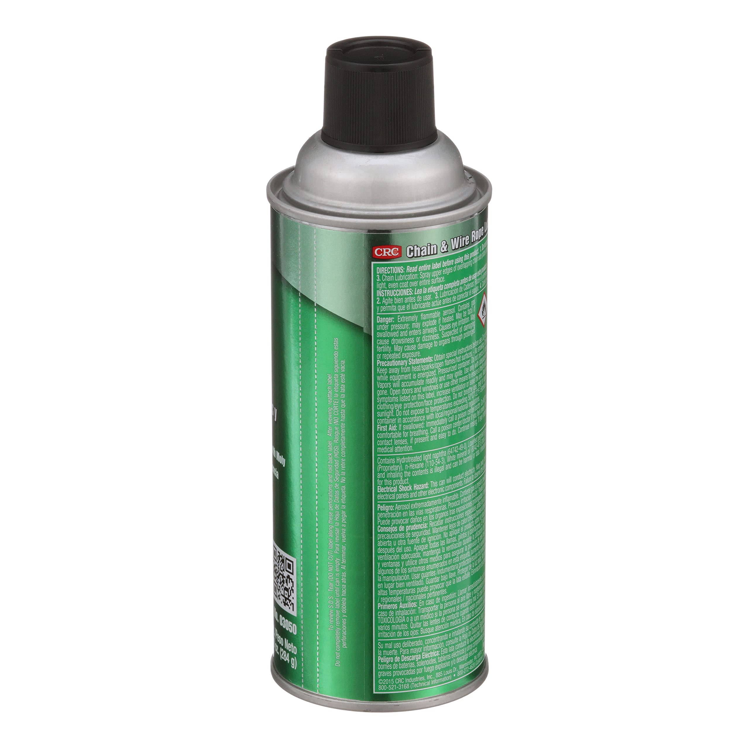 CRC lubricant applied to hoist gear in workshop to reduce wear and prevent seizing