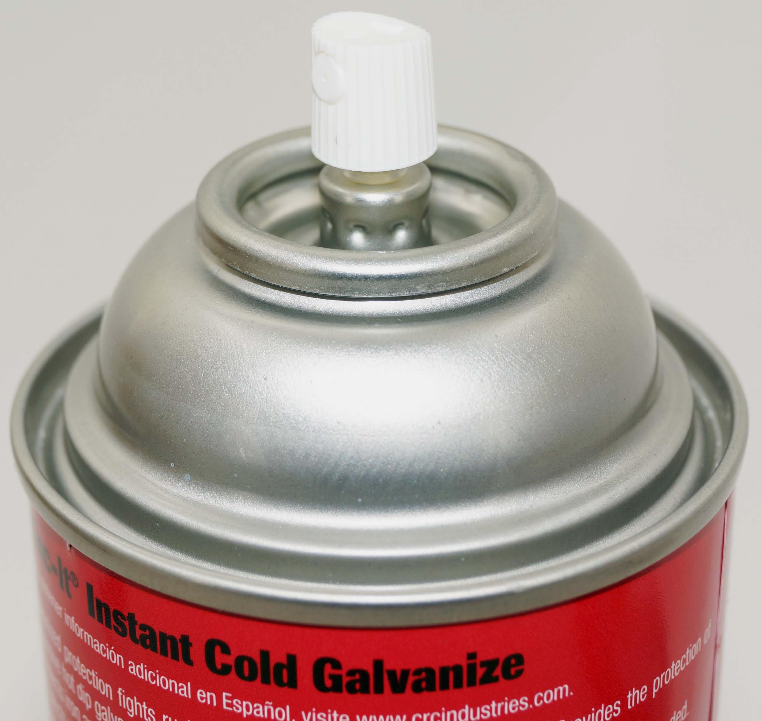 CRC cold galvanizing can held in hand illustrating 13-ounce portable size