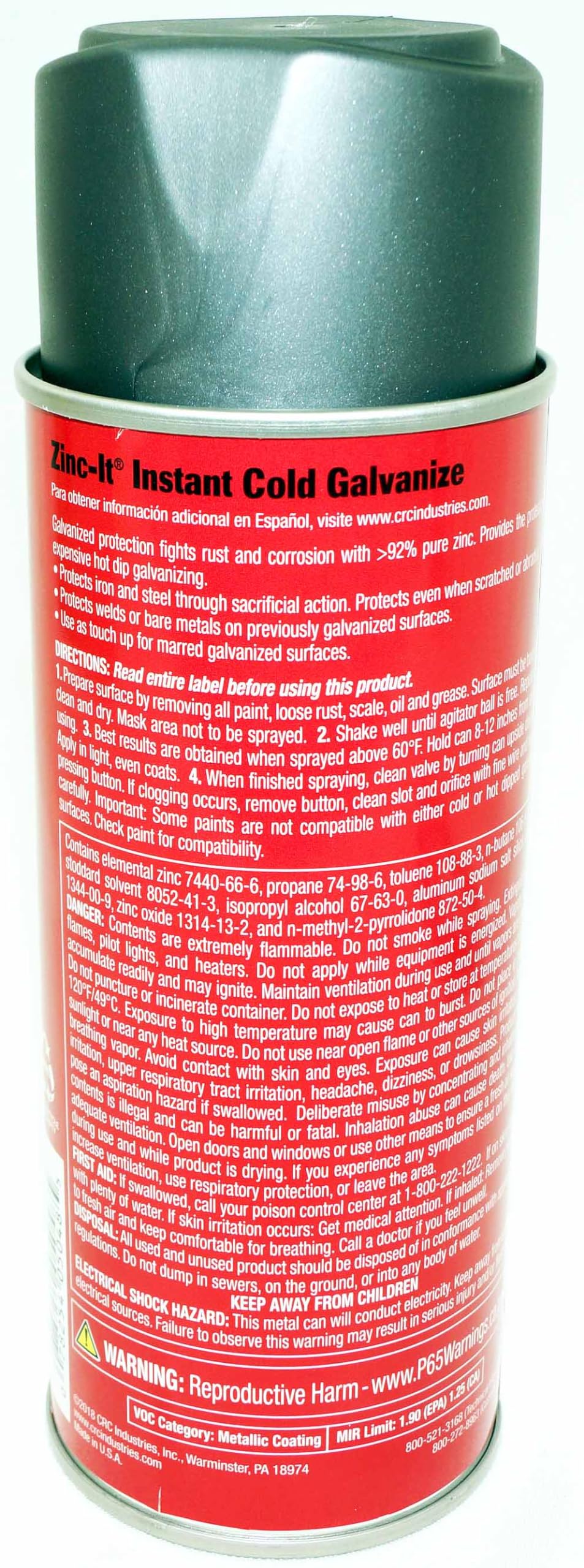 CRC cold galvanizing texture close-up revealing smooth matte finish benefit