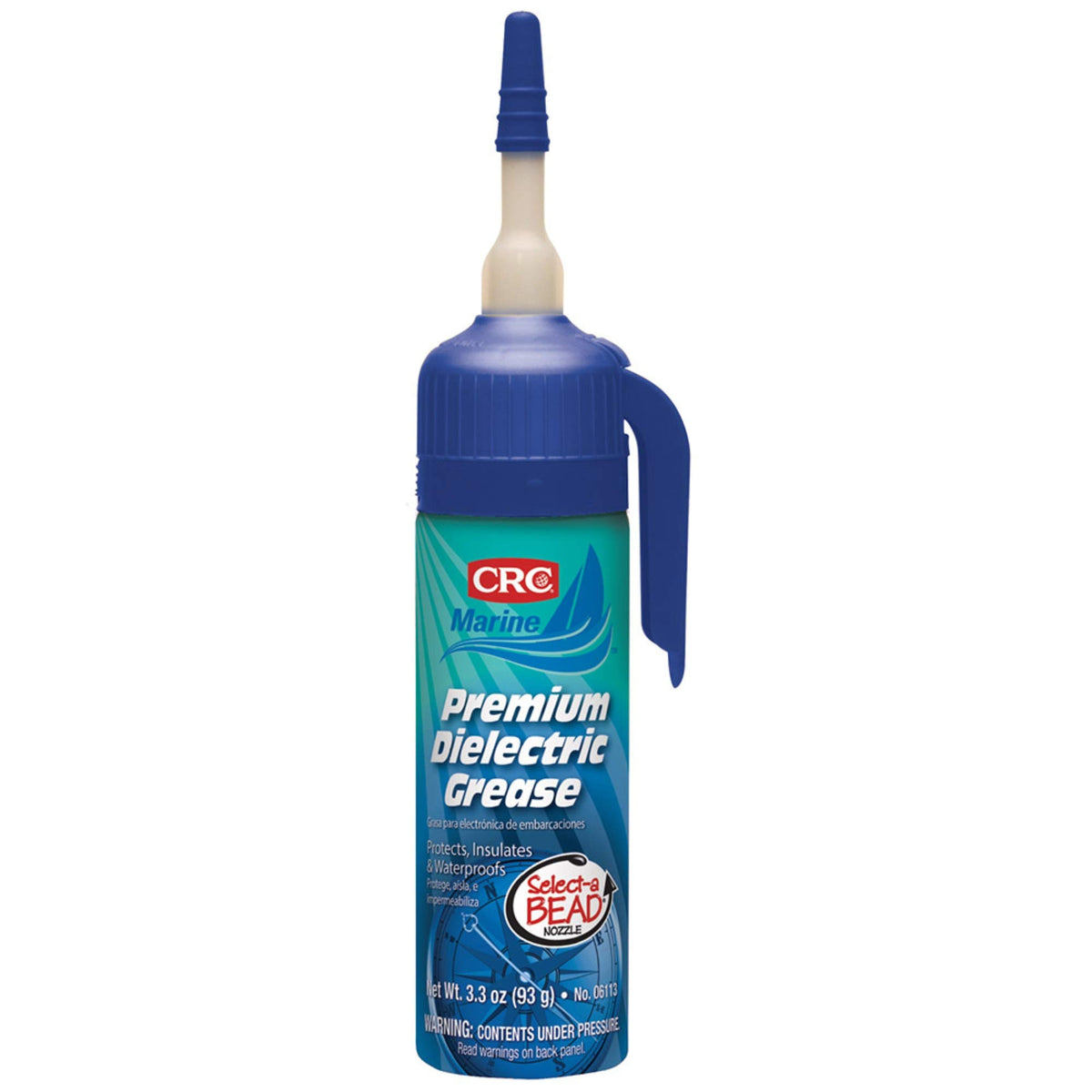 CRC front can showing label and Select-A-BEAD nozzle for precise application
